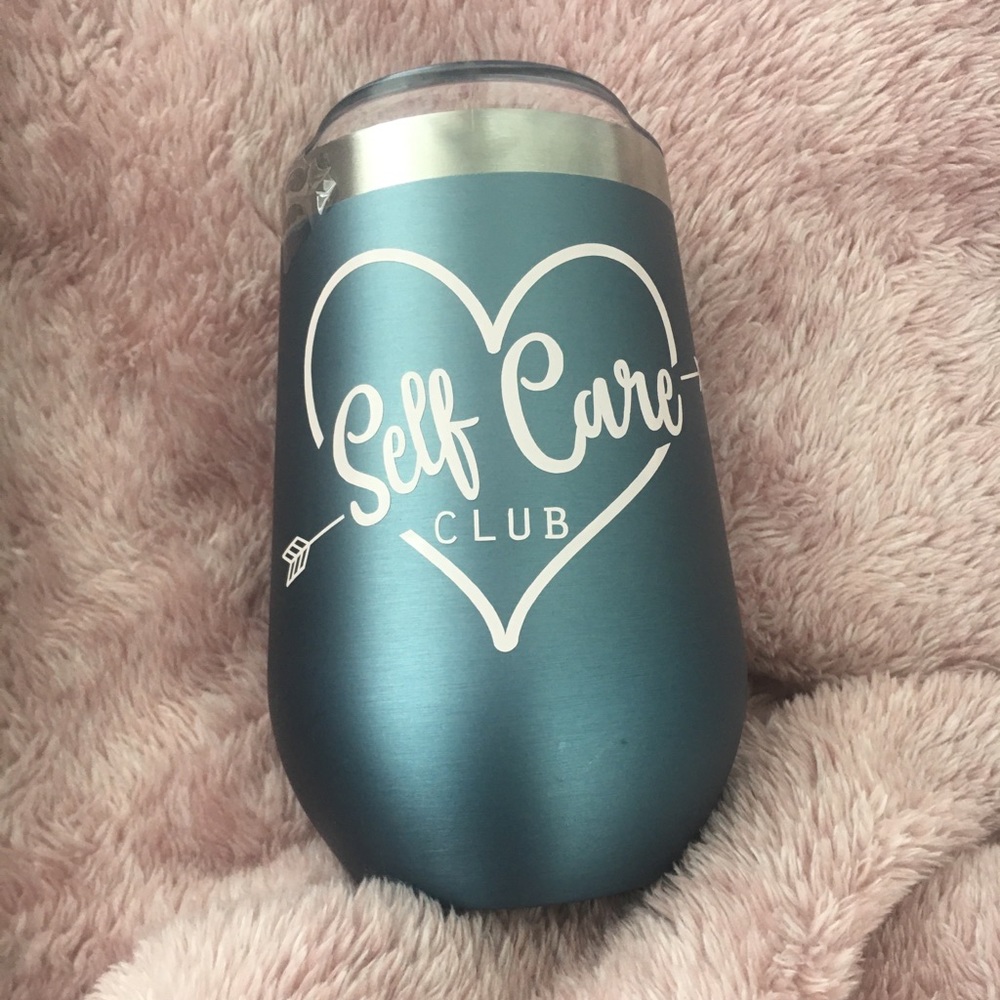 Handmade Metal Wine Tumbler - Self Care Club